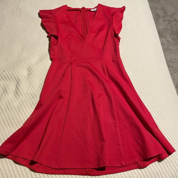 BCBG Ruffle Sleeve Dress - Picture 3 of 4
